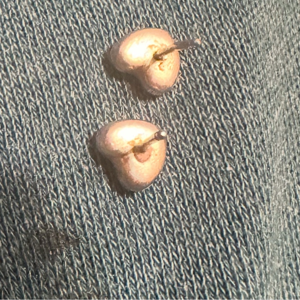 Retired and bought in 1976 Jane’s Avery Puffy Heart earrings
